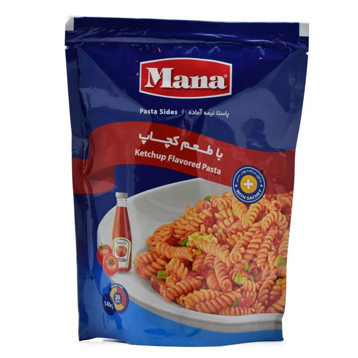 پاستا نیمه آماده با طعم کچاپ مانا مقدار 145 گرم Mana Ketchup Flavored Pasta Sides 145 g